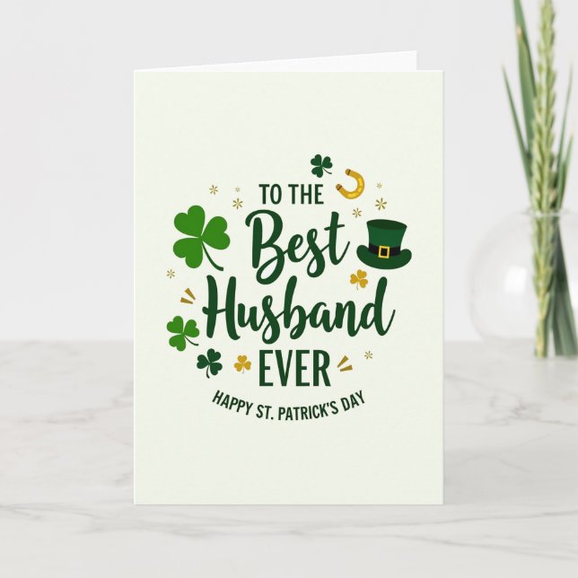 Carte Meilleur Mari de la Saint-Patrick (Devant)