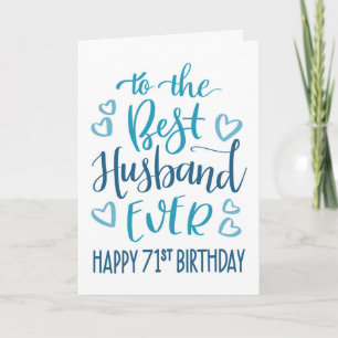 Carte Meilleur mari de tous les temps 71e anniversaire T