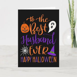 Carte Meilleur Mari de tous les temps Halloween en orang