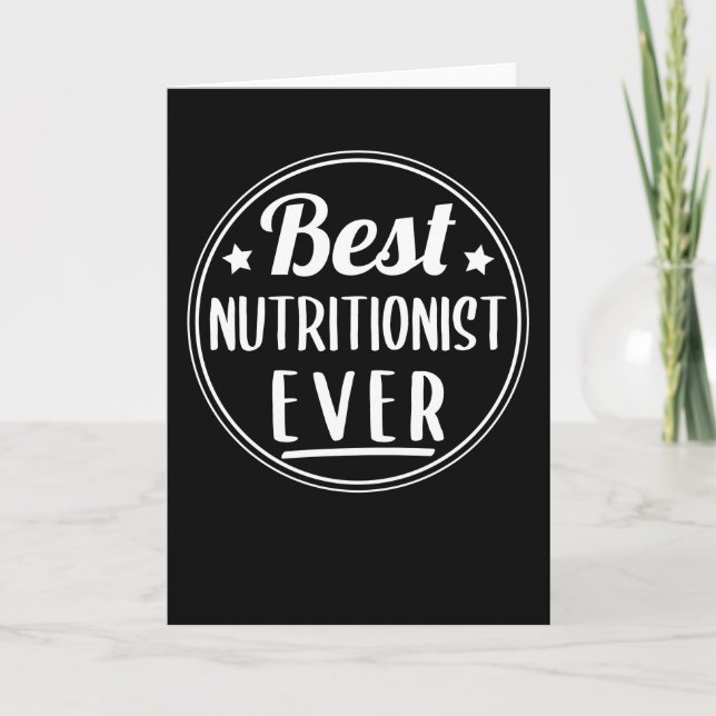 Carte Meilleur nutritionniste jamais cadeau manger saine (Devant)