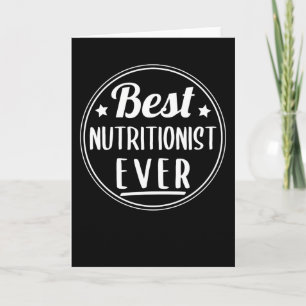 Carte Meilleur nutritionniste jamais cadeau manger saine