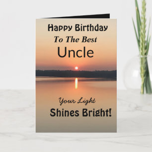 Carte Meilleur Oncle Anniversaire brille