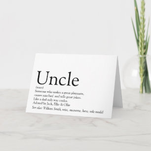 Carte Meilleur Oncle de tous les temps, définition moder