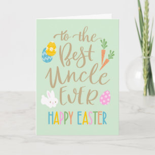 Carte Meilleur Oncle de Tous les Temps Typographie Joyeu