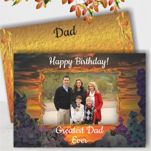 Carte Meilleur papa Anniversaire Coucher de soleil 2584