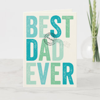 Carte Meilleur Papa Certifié Typographie de la Fête des