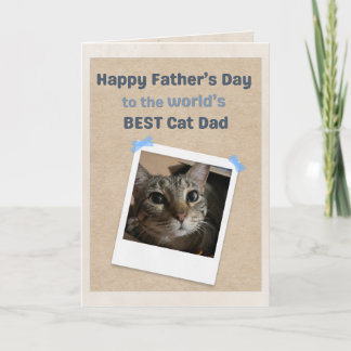 Carte Meilleur papa chat du monde de la part du meilleur