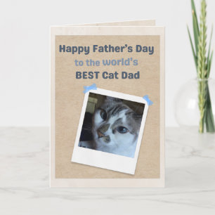 Carte Meilleur papa chat du monde de la part du meilleur