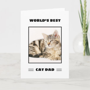 Carte Meilleur Papa Chat du Monde Photo Personnalisée