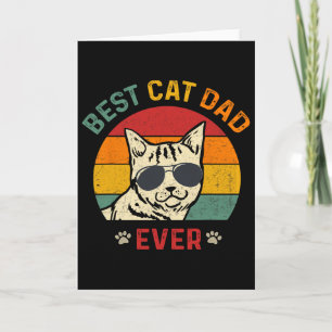 Carte Meilleur Papa Chat du Monde T-shirt Drôle Papa Cha