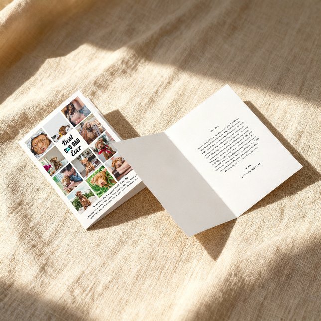 Carte Meilleur Papa Chien | 11 Photos Collage Fête des P (Créateur téléchargé)