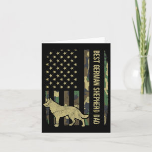 Carte Meilleur papa chien berger allemand camouflage amé