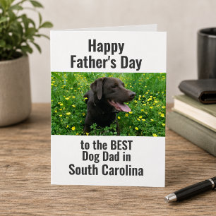 Carte Meilleur Papa Chien de l'État Nom Photo Fête des P
