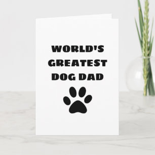Carte Meilleur Papa Chien du Monde Texte Personnalisé