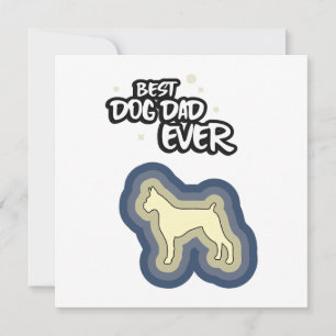 Carte Meilleur Papa Chien Ever Boxer Bleu Je T'aime Youf