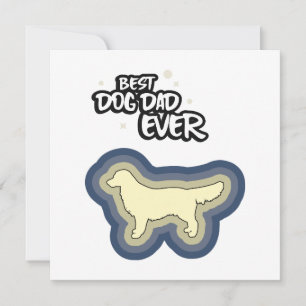 Carte Meilleur Papa Chien Ever Je T'aime Woof Toi Retrie