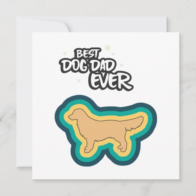 Carte Meilleur Papa Chien Ever Je Vous Aime (Devant)