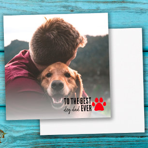 Carte Meilleur Papa Chien Ever Photo Fête des Pères Anni