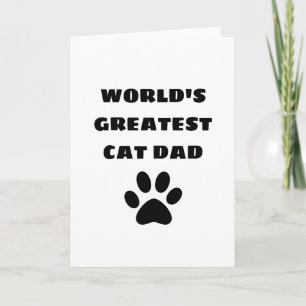 Carte Meilleur Papa de Chat au Monde Texte Personnalisé