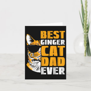 Carte Meilleur papa de chat roux à croquer Amateur de ch