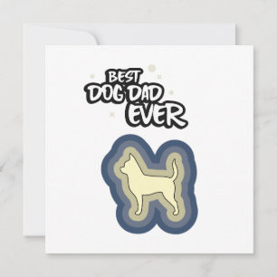 Carte Meilleur papa de chien Chihuahua bleu pour toujour