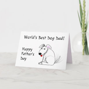 Carte Meilleur papa de chien du monde Joyeuse fête des p