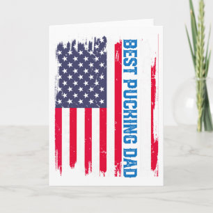Carte Meilleur Papa de Hockey sur Glace Usa Drapeau Amér