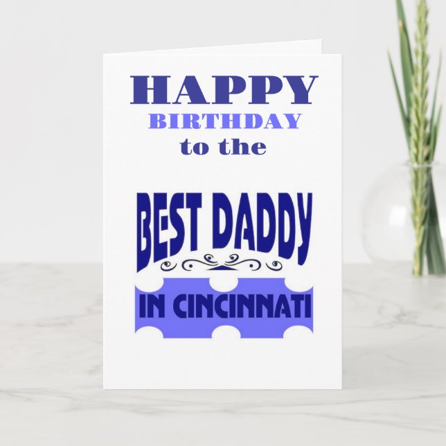 Carte Meilleur papa de la ville de Cincinnati  (Devant)