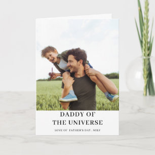 Carte Meilleur Papa de l'Univers Cadeau moderne pour la