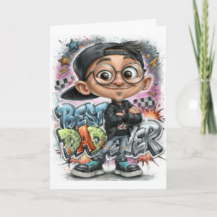 Carte Meilleur Papa de Tous les Temps Graffiti