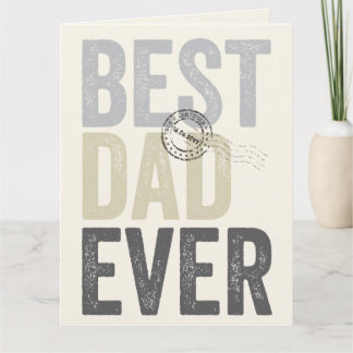 Carte Meilleur Papa de Tous les Temps Typographie de la