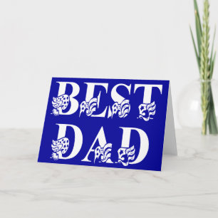 Carte Meilleur papa, Drapeau White Text