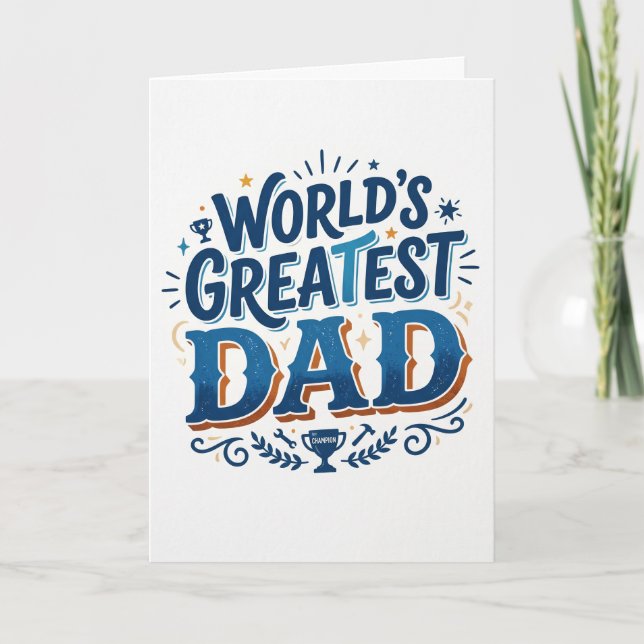 Carte Meilleur Papa du Monde (Devant)