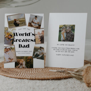 Carte Meilleur Papa du Monde 7 Photo Fête des Pères