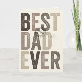 Carte Meilleur Papa du Monde Certifié Fête des Pères / A
