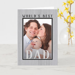 Carte Meilleur papa du monde drôle Photo d'anniversaire