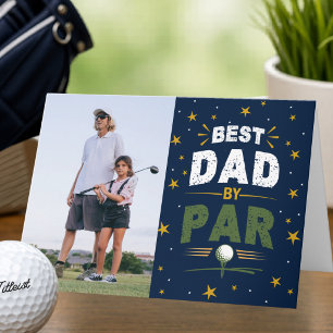 Carte Meilleur Papa Golfeur Par Photo Fête des Pères