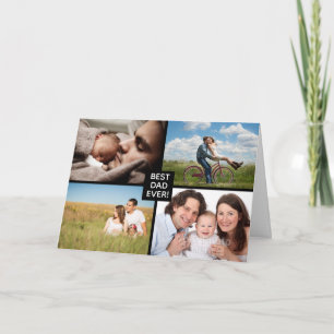 Carte Meilleur papa jamais Fête des pères noire 4 Photo