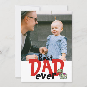 Carte Meilleur papa jamais Fête des pères photo pour f