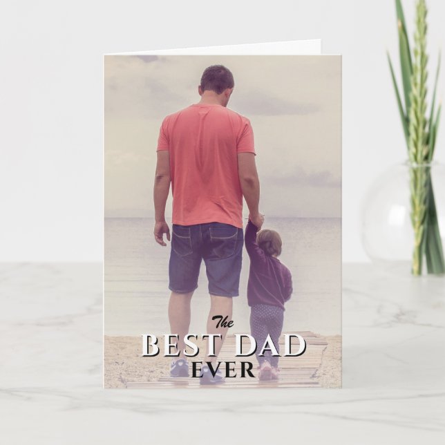 Carte Meilleur papa Jamais Père`Jour de la famille Photo (Devant)