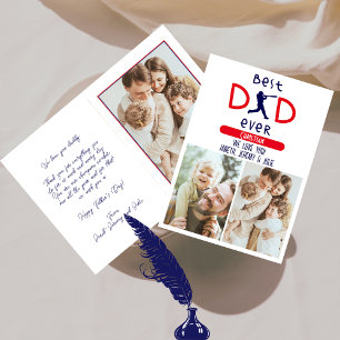 Carte Meilleur papa jamais photo Fête des pères moderne