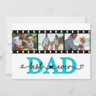 Carte Meilleur Papa Jamais Photo Film Strip, Fête