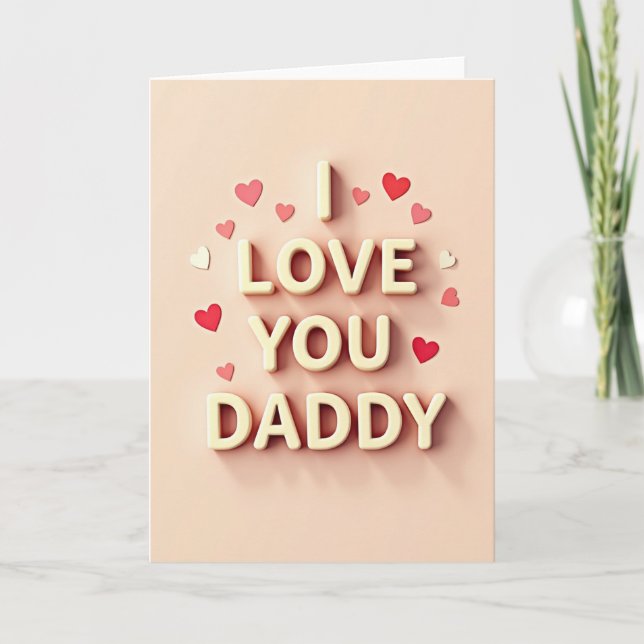 Carte Meilleur Papa Je T'Aime (Devant)