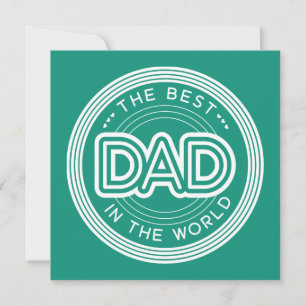 Carte Meilleur Papa Moderne Vert Fête des Pères