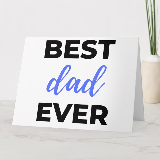Carte Meilleur Papa Noir (Devant)