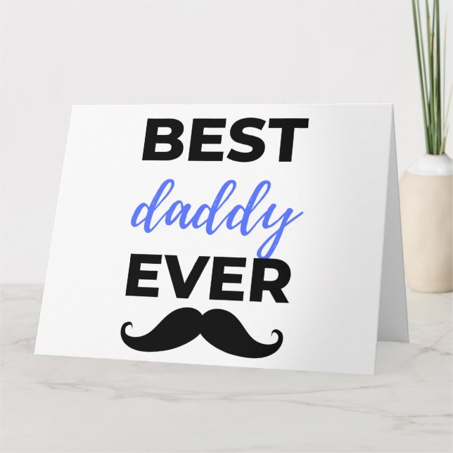 Carte Meilleur Papa Noir (Devant)