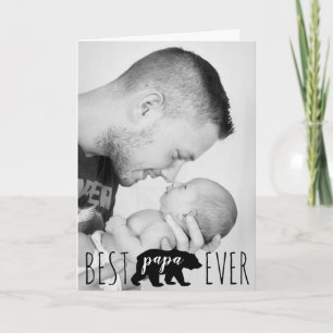 Carte Meilleur Papa noir et blanc Meilleur Papa Ours Jam