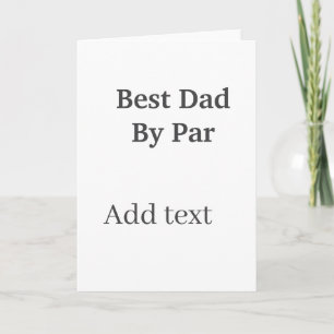 Carte Meilleur papa par gris noir fête des pères nom sim