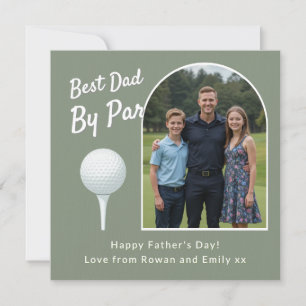 Carte Meilleur Papa Par Photo de Golf Drôle pour la Fê
