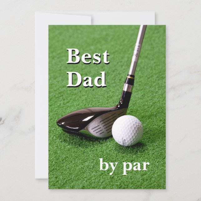 Carte Meilleur papa par thème de golf  (Devant)